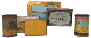 Lot 139 - Group Lot Vintage Australian Confectionary Tins - incl Sweetacres Mint