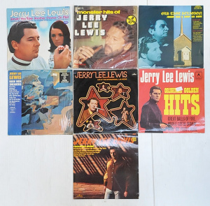 Lot 202 - Group Lot Vintage Jerry Lee Lewis Vinyl LP Records - incl High Heel Sn
