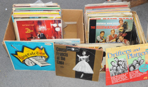 Lot 206 - 2 x Boxes of 1950-60s Rock & Pop Vinyl LP & 10 Inch Records i