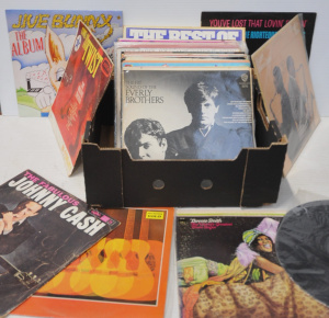 Lot 209 - Box lot of Assorted Vintage Jazz & Other Vinyl LP Records incl Fre