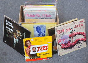 Lot 214 - Box of Classic Jazz Vinyl LP Records incl Jonah Jones, Charlie Parker,