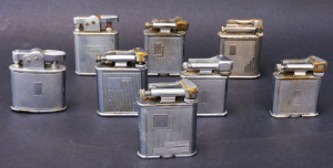 Lot 253 - 8 x Vintage POLO Branded Fuel Cigarette Lighters w Lift Up Arms Lot 253 - 8 x Vintage POLO Branded Fuel Cigarette Lighters w Lift Up Arms