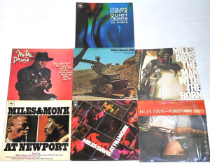 Lot 262 - Group Lot of Vintage Miles Davis Vinyl LP Records incl Dig, Live At Th