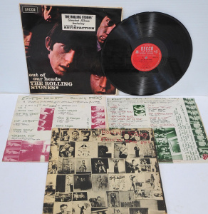 Lot 266 - 2 x Vintage Rolling Stones Vinyl LP Records incl Original Release of E