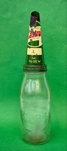 Lot 271 - Vintage Motoring Oil Bottle - Esso One Imperial Quart bottle with rais