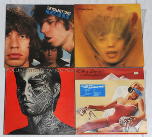 Lot 272 - 4 x Vintage Rolling Stones LP Records incl Black & Blue, Goats Hea