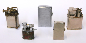 Lot 275 - Group Lot Miniature Cigarette Lighters incl Penguin Zippo Style Lighte Lot 275 - Group Lot Miniature Cigarette Lighters incl Penguin Zippo Style Lighte