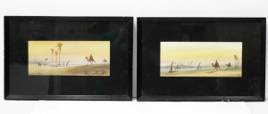 Lot 282 - G LaMonte (Active c1910-20s) Pair Framed Watercolours - Egyptian Scene