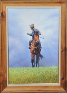 Lot 283 - Russell Brown (Active c1980s - 2000s) Large framed Oil Painting after Lot 283 - Russell Brown (Active c1980s - 2000s) Large framed Oil Painting after