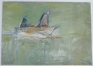 Lot 285 - Max Cullen (1940 - ) Large Oil Painting on Board - Cloudstreet - Signe