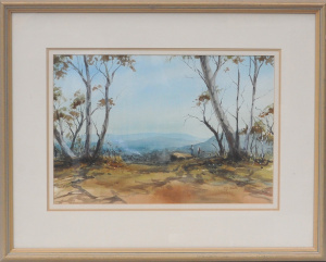Lot 295 - Thomas G Wells (1934 - ) Gilt framed Watercolour - Wannangatta Valley