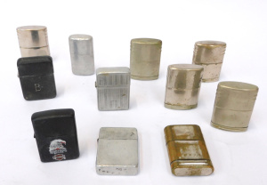 Lot 316 - Lot of Assorted Aluminium & Block Cigarette Lighters incl Harley D