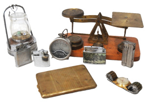 Lot 328 - Group Lot Vintage Items - incl Balance Scales, Sutron Volt Metre, Peng