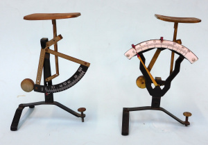 Lot 336 - 2 x Vintage Postal Letter scales - one with white enamel