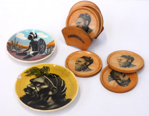 Lot 339 - 3 pces Australiana Aboriginal themed inc Aust Pottery Martin Boyd plat