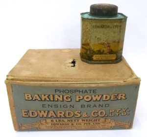 Lot 345 - 2 x Vintage Australian Edwards and Co Ltd Packaging items inc, 14 Lb T