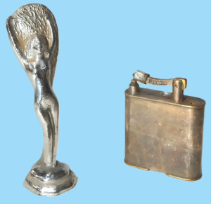 Lot 363 - 2 x pieces - Vintage Dunhill Lift Arm Cigarette Lighter AF + Chrome Ar