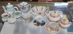 Lot 383 - Small group lot Hand painted Victorian Porcelain Part Miniature &