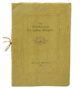 Lot 413 - Vintage Ltd Ed book - The Australian Ex Libris Society Annual Report 1 Lot 413 - Vintage Ltd Ed book - The Australian Ex Libris Society Annual Report 1