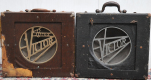 2 x Vintage Victor Speakers - one 'Pyrox Victor', approx H