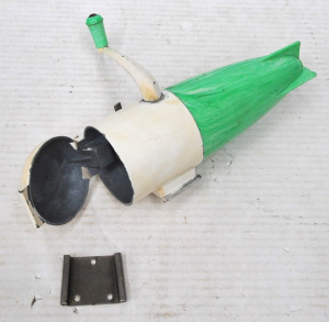 Vintage 1950's Montrose ice crusher w Wall Mount & Mottled Gren Bomb Base