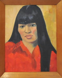 Lot 8 - Kay Sasche (Active c1950s) Framed Oil Painting - Portrait of a Girl - Un