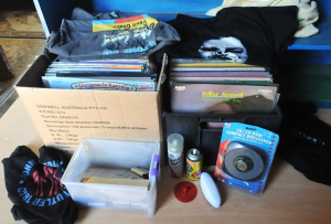 Lot 31 - 3 x Boxes of Vintage Vinyl LP Records & Band Shirts incl Orchestral