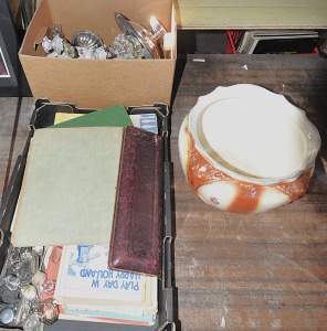 Lot 75 - 2 x Boxes Plus inc Victorian Jardiniere, EPNS & Glass, Boxed Fish S