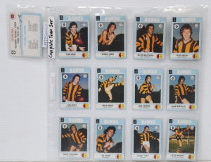 Lot 126 - Group Scanlens 1977 Footy Cards - complete Hawthorn Team + Check listi