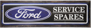 Lot 144 - Vintage style Embossed Ford Service Spares Tin Sign - 30x100cm