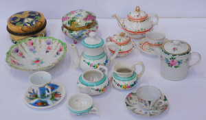Lot 153 - Group lot ceramics inc Hand painted Victorian part Miniature Tea sets