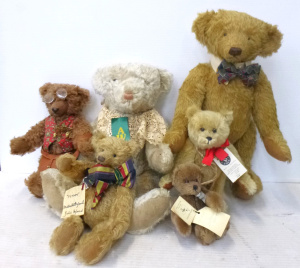 Lot 160 - Group lot of assorted Bears inc, handmade designer - Bliss B Toys Aust