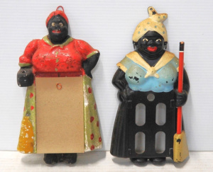Lot 163 - 2 x Vintage Novelty Mammy Kitchen Shopping Lists - Made from Plastics