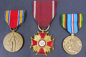 Lot 180 - 3 x military medals inc US World War 2 Victory, The Armed Forces Exped