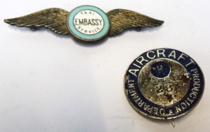 Lot 191 - 2 x Vintage Badges inc, Australian Aircraft Production Department &am