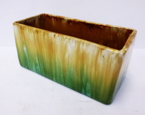 Lot 231 - John Campbell Australian Pottery 1930s trough- green, ochre & cre