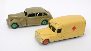 2 Vintage Dinky Model Diecasts inc Daimler Ambulance & Buick
