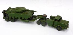 3 pce set Vintage Military Dinky Model Diecasts inc Thorncroft Mighty Antar, Tan