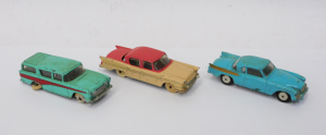 3 x Vintage Model Diecast vehicles inc Dinky Packard Clipper 180, Nash Rambler