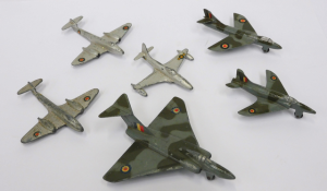 6 x Vintage Dinky Military Fighting Aircraft inc Gloster Javelin, Supermarine Sw