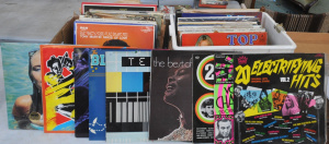 2 x Boxes of Assorted Vinyl LP & 45rpm Records Compilations, Soundtracks, Da