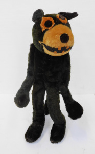 1920s Original Felix the Cat Standing Soft Toy - Mohair, wire framing stuffed wi