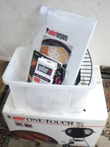 As new boxed Weber One Touch Kettle BBQ with some extra accessories
