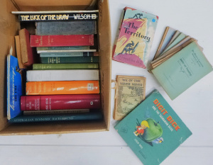 Box lot of Australian Themed books and ephemera, assorted subject matter, author