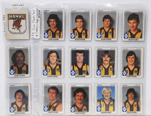 Lot of Scanlens 1981 Footy Cards - 14 Cards Total, Full Team Set & Check lis