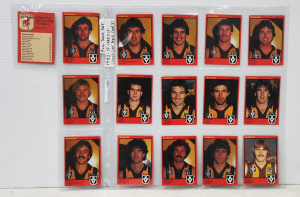 Lot of Scanlens 1982 Footy Cards - 15 Cards Total, Full Team Set & Check lis