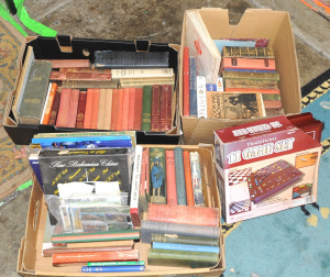 Lot 23 - 3 x Boxes of Assorted Vintage Books, Vinyl Records, Mixed Postcards etc
