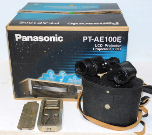 Lot 59 - 3 pces inc Rolls Razor, USSR BPC5 8x30 Binoculars & Panasonic LCD P