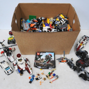 Lot 66 - Box Lot of Assorted Star Wars & Other LEGO incl Batman Vehicles, Bo