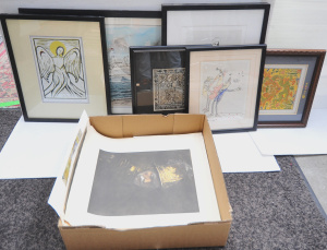 Lot 92 - Group lot - Framed & Unframed Pictures - Watercolours, signed Woodb